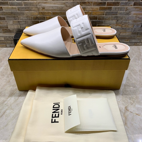 SOLD FENDI FF Flat Slide Mules - Picture 11 of 15
